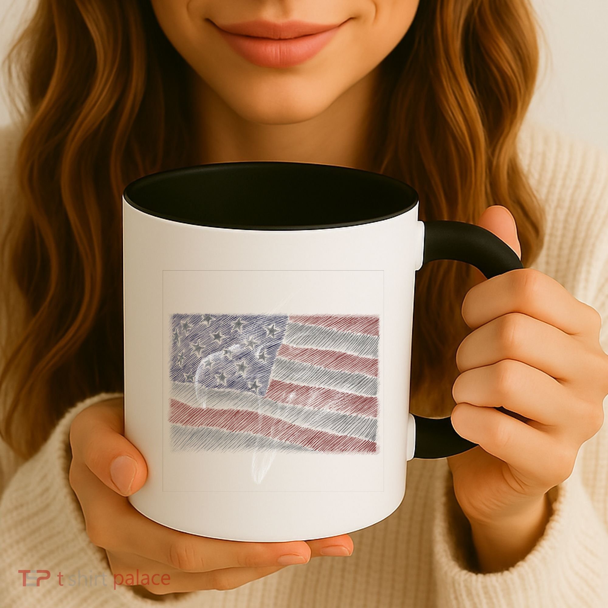 American Eagle Illustration Art Coffee Mug
