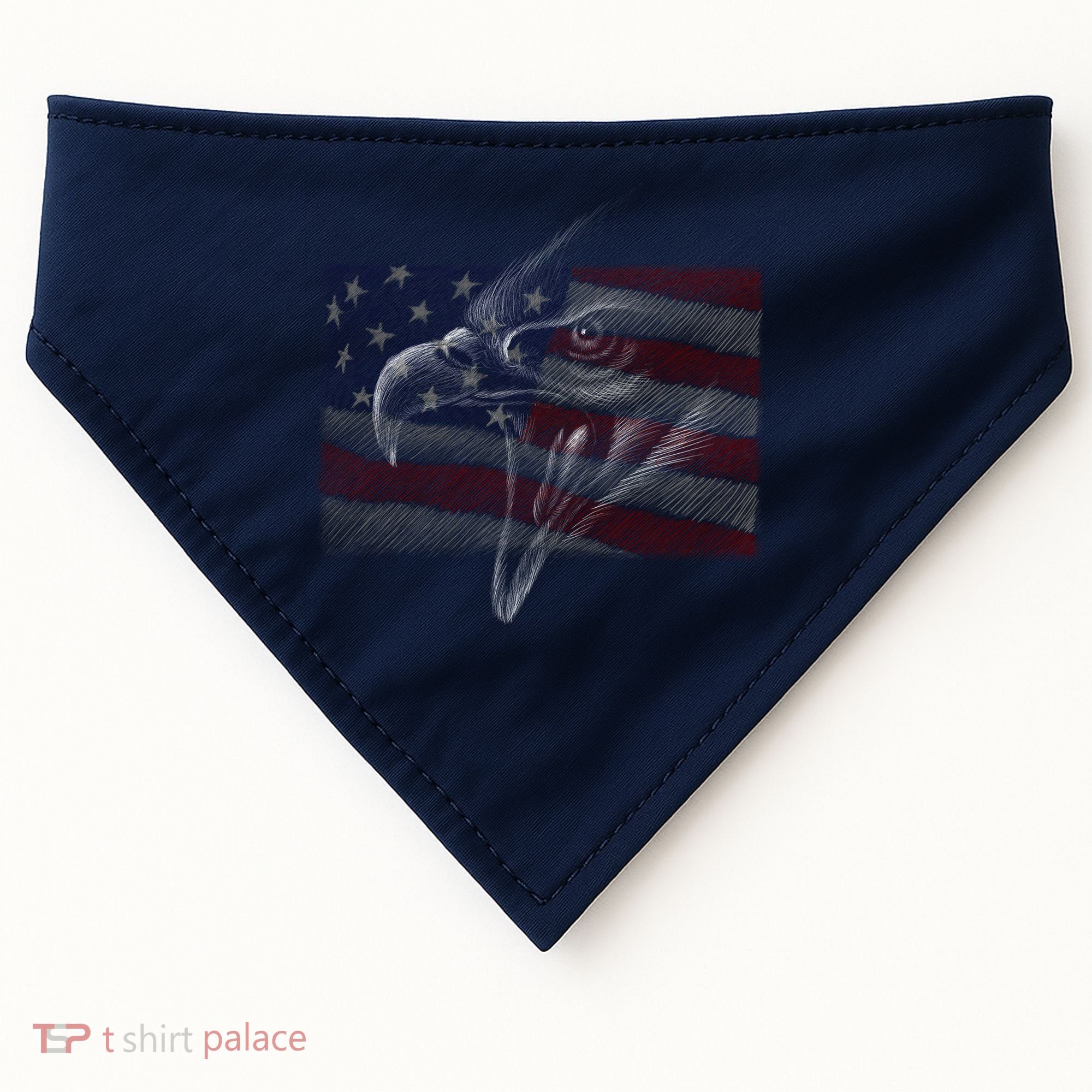 American Eagle Illustration Art USA-Made Doggie Bandana