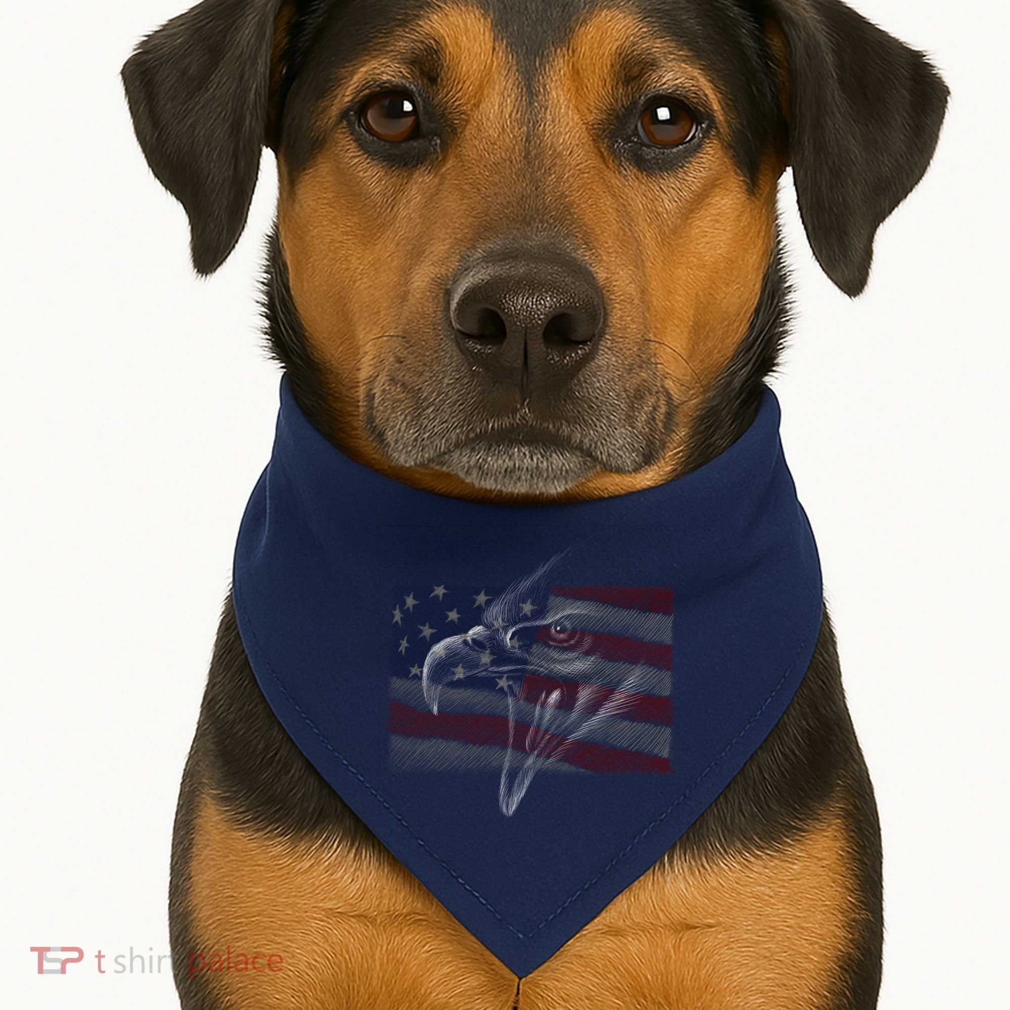 American Eagle Illustration Art USA-Made Doggie Bandana