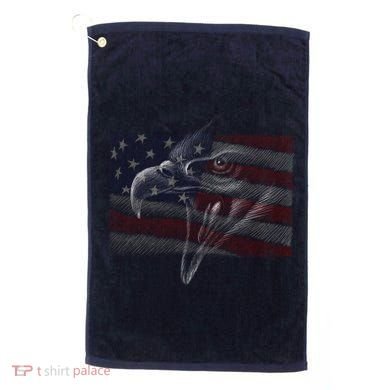 American Eagle Illustration Art Golf Towel
