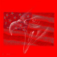 American Eagle Illustration Art Santa Hat thumb 1