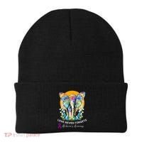 Alzheimer Elephant Love Never Forgets Alzheimer’s Awareness Beanie thumb 0