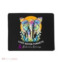 Alzheimer Elephant Love Never Forgets Alzheimer’s Awareness Mousepad thumb 0