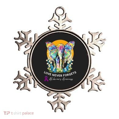 Alzheimer Elephant Love Never Forgets Alzheimer’s Awareness Ornament
