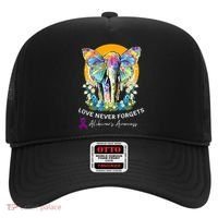 Alzheimer Elephant Love Never Forgets Alzheimer’s Awareness Hat thumb 0
