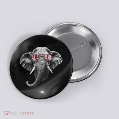 Alabama Elephant Lovers Button