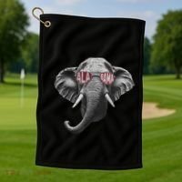Alabama Elephant Lovers Golf Towel thumb 1
