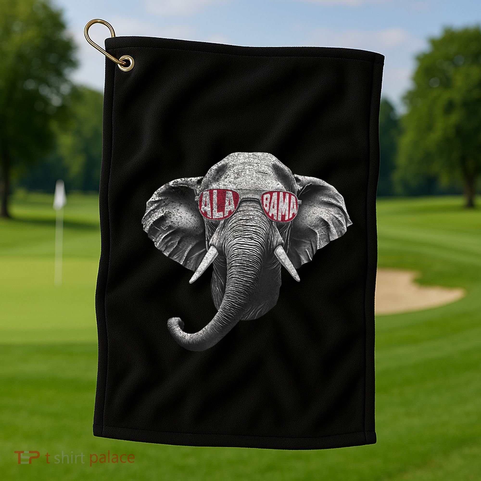 Alabama Elephant Lovers Golf Towel