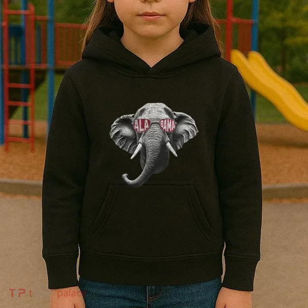 Alabama Elephant Lovers Kids Hoodie