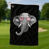 Alabama Elephant Lovers Golf Towel thumb 1