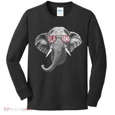 Alabama Elephant Lovers Kids Long Sleeve Shirt