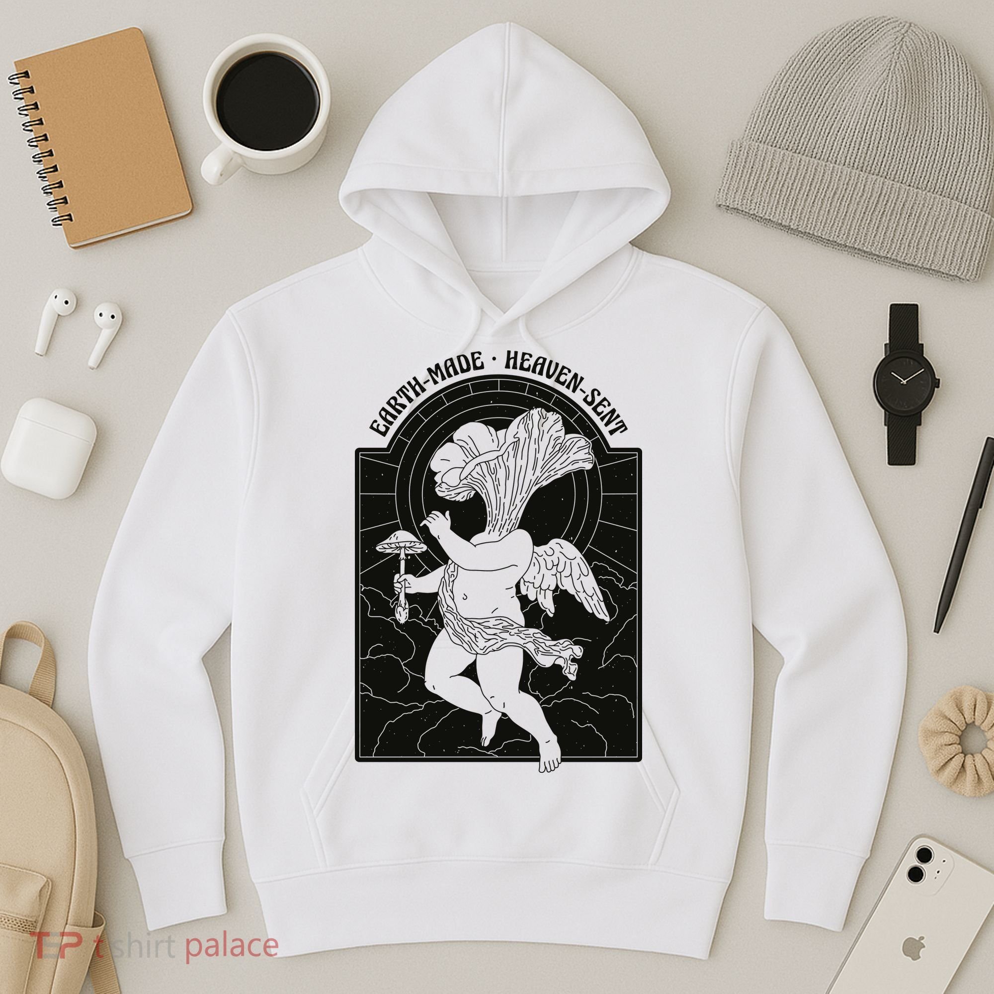 Angel Earth Made Mushroom Hoodie