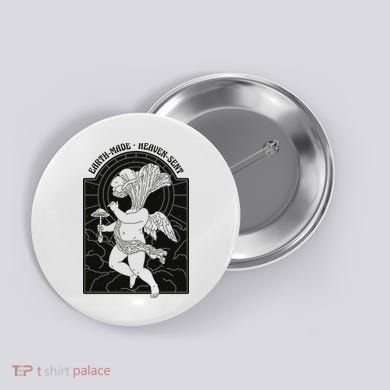 Angel Earth Made Mushroom Button