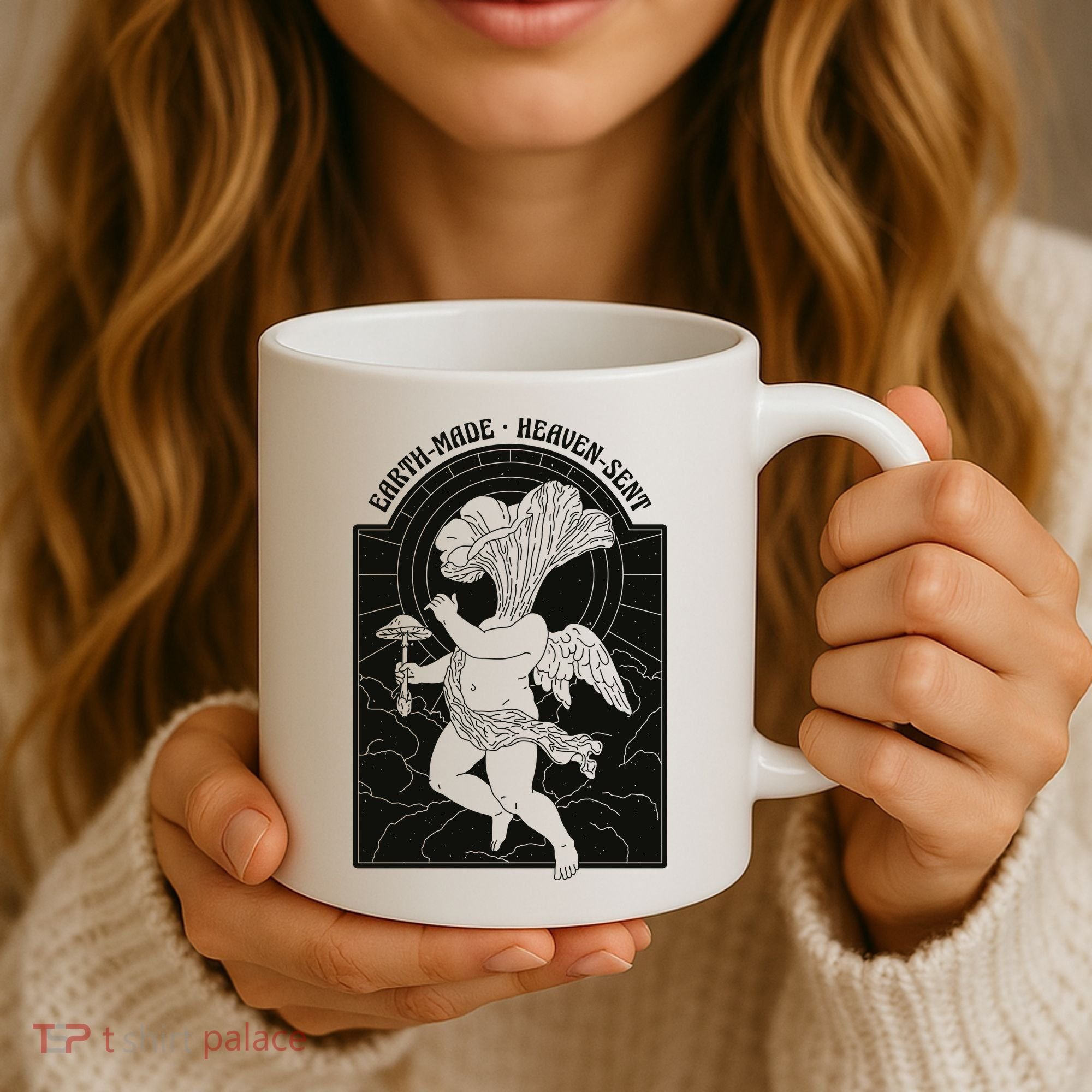 Angel Earth Made Mushroom Coffee Mug