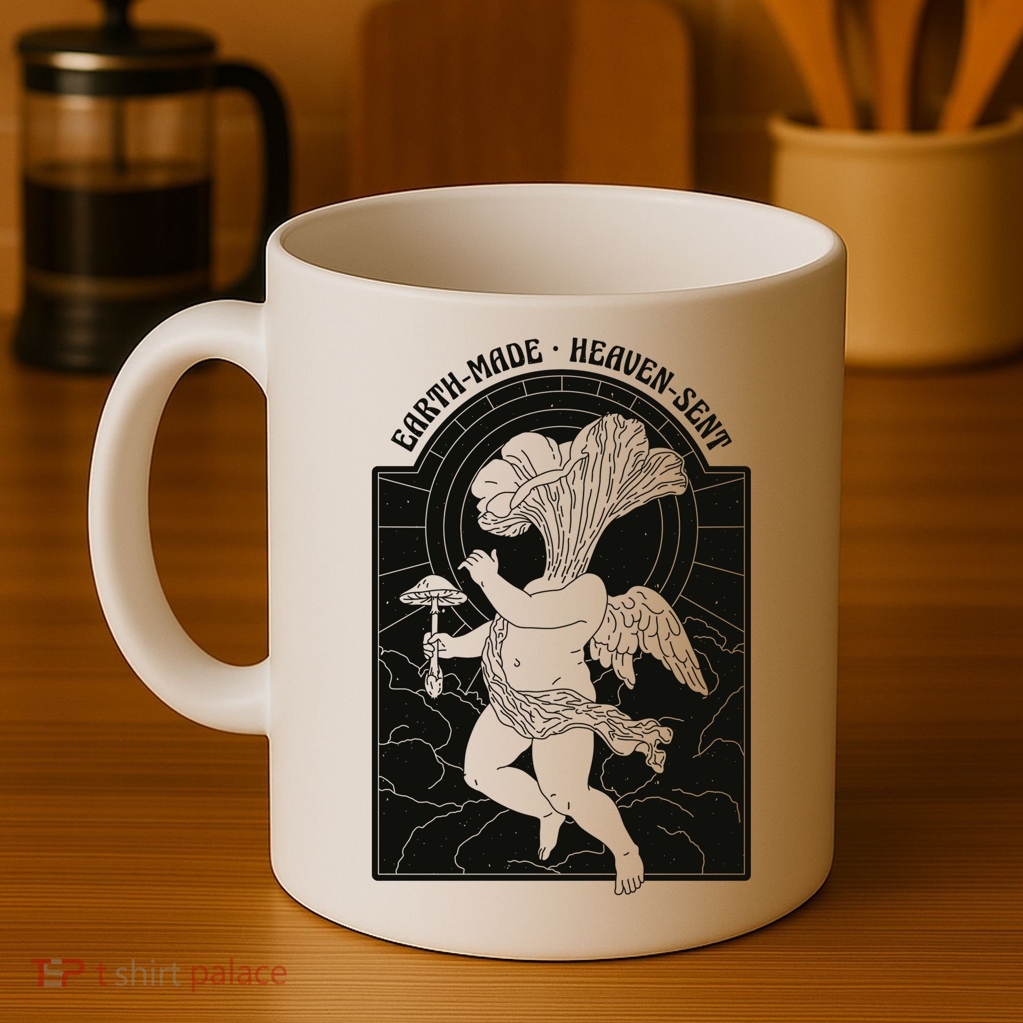 Angel Earth Made Mushroom Coffee Mug