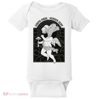 Angel Earth Made Mushroom Baby Bodysuit