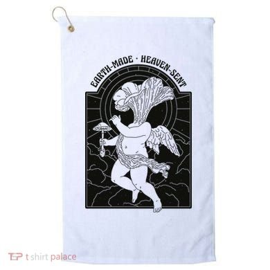 Angel Earth Made Mushroom Golf Towel
