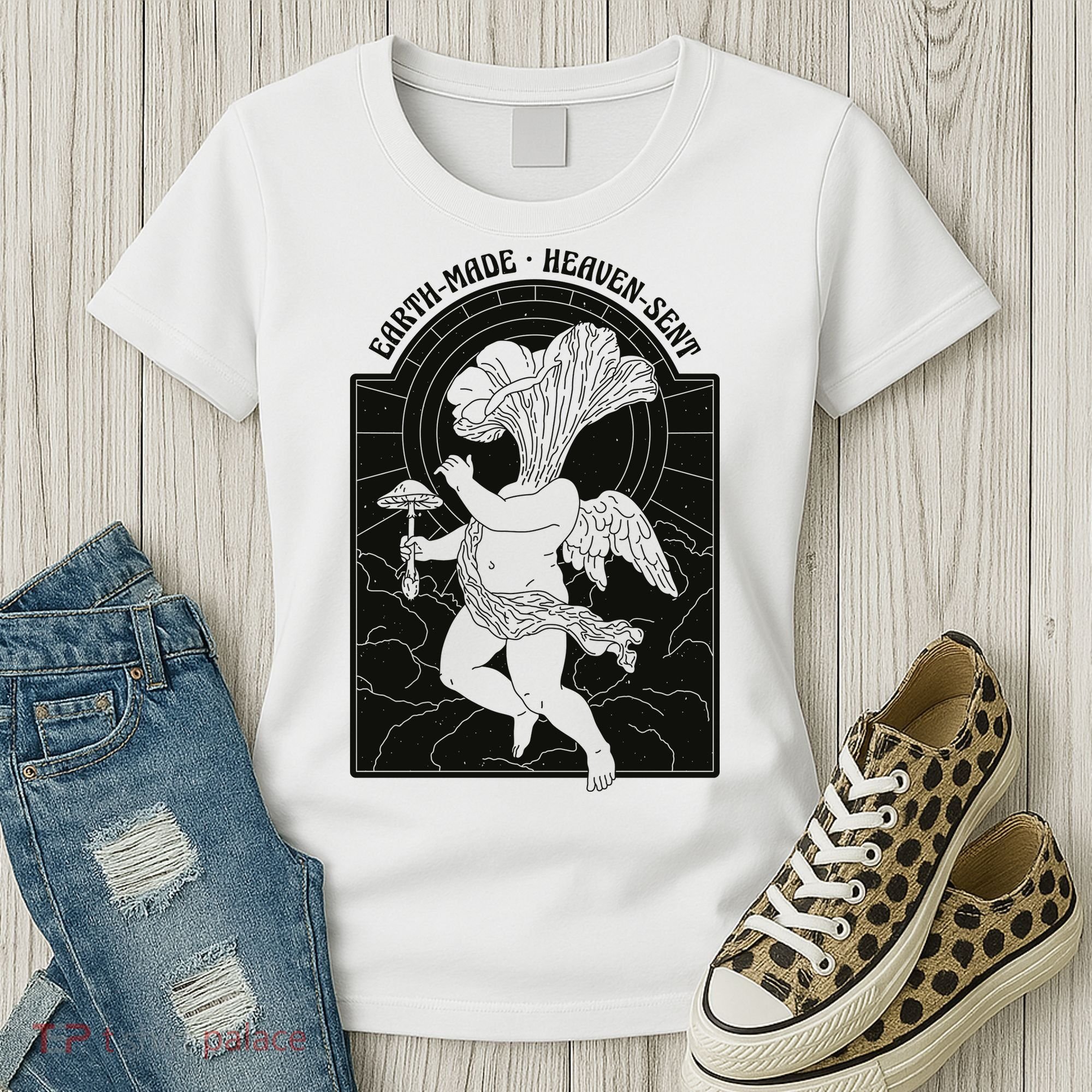 Angel Earth Made Mushroom Women's T-Shirt
