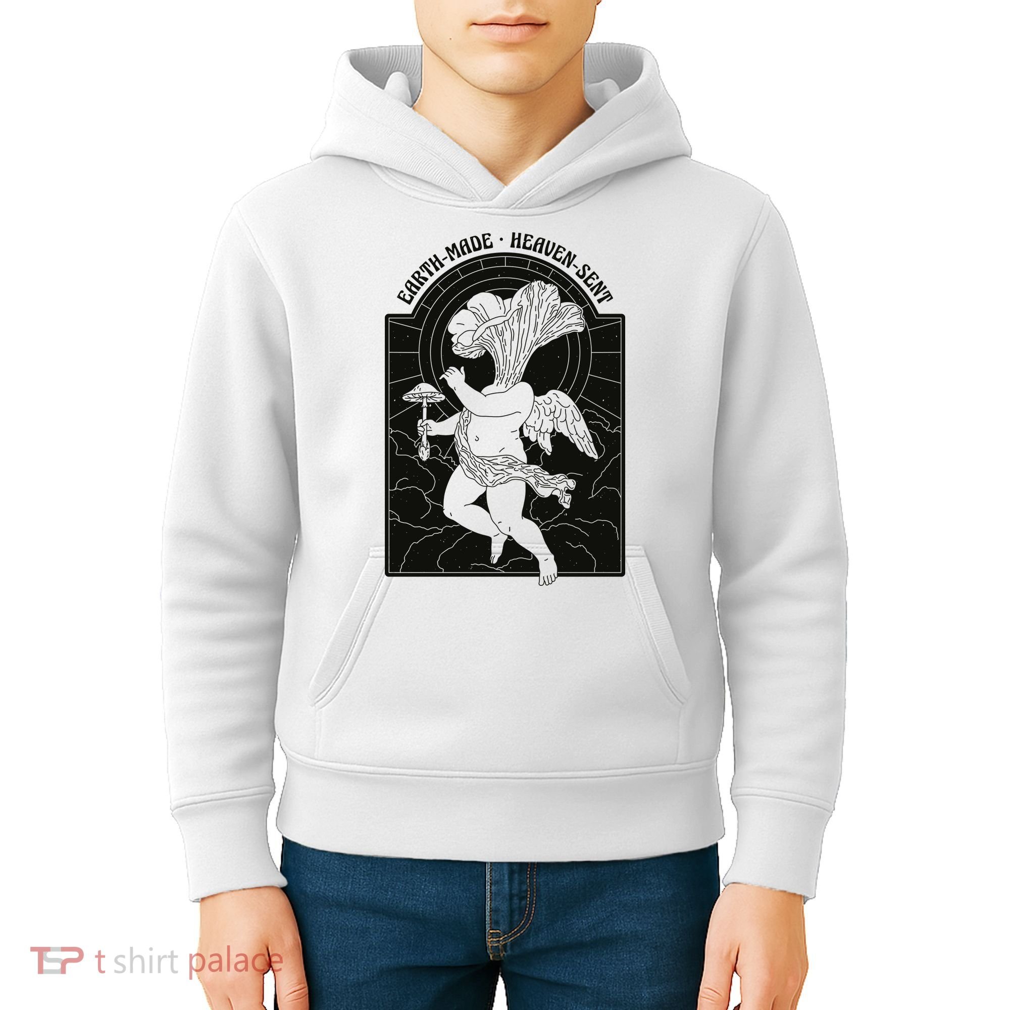 Angel Earth Made Mushroom Kids Hoodie