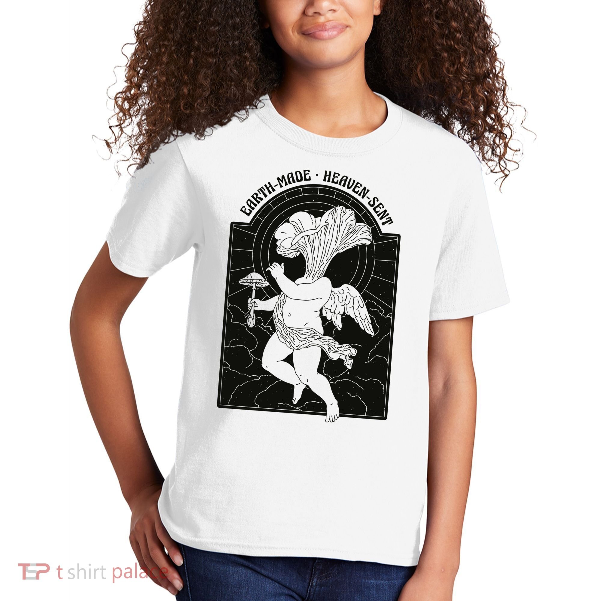 Angel Earth Made Mushroom Kids T-Shirt