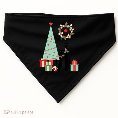 Atomic Era Mid Century Modern Cool Cat Pair Christmas Tree Gift USA-Made Doggie Bandana