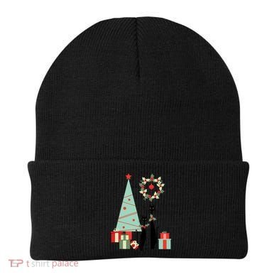 Atomic Era Mid Century Modern Cool Cat Pair Christmas Tree Gift Beanie