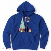 Atomic Era Mid Century Modern Cool Cat Pair Christmas Tree Gift Hoodie thumb 0