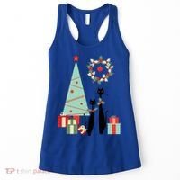 Atomic Era Mid Century Modern Cool Cat Pair Christmas Tree Gift Women's Tank Top thumb 0