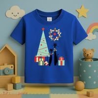 Atomic Era Mid Century Modern Cool Cat Pair Christmas Tree Gift Toddler T-Shirt thumb 3