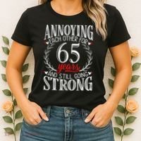 Annoying Each Other For 65 Years 65th Wedding Anniversary Women's T-Shirt thumb 2