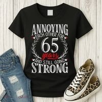 Annoying Each Other For 65 Years 65th Wedding Anniversary Women's T-Shirt thumb 3
