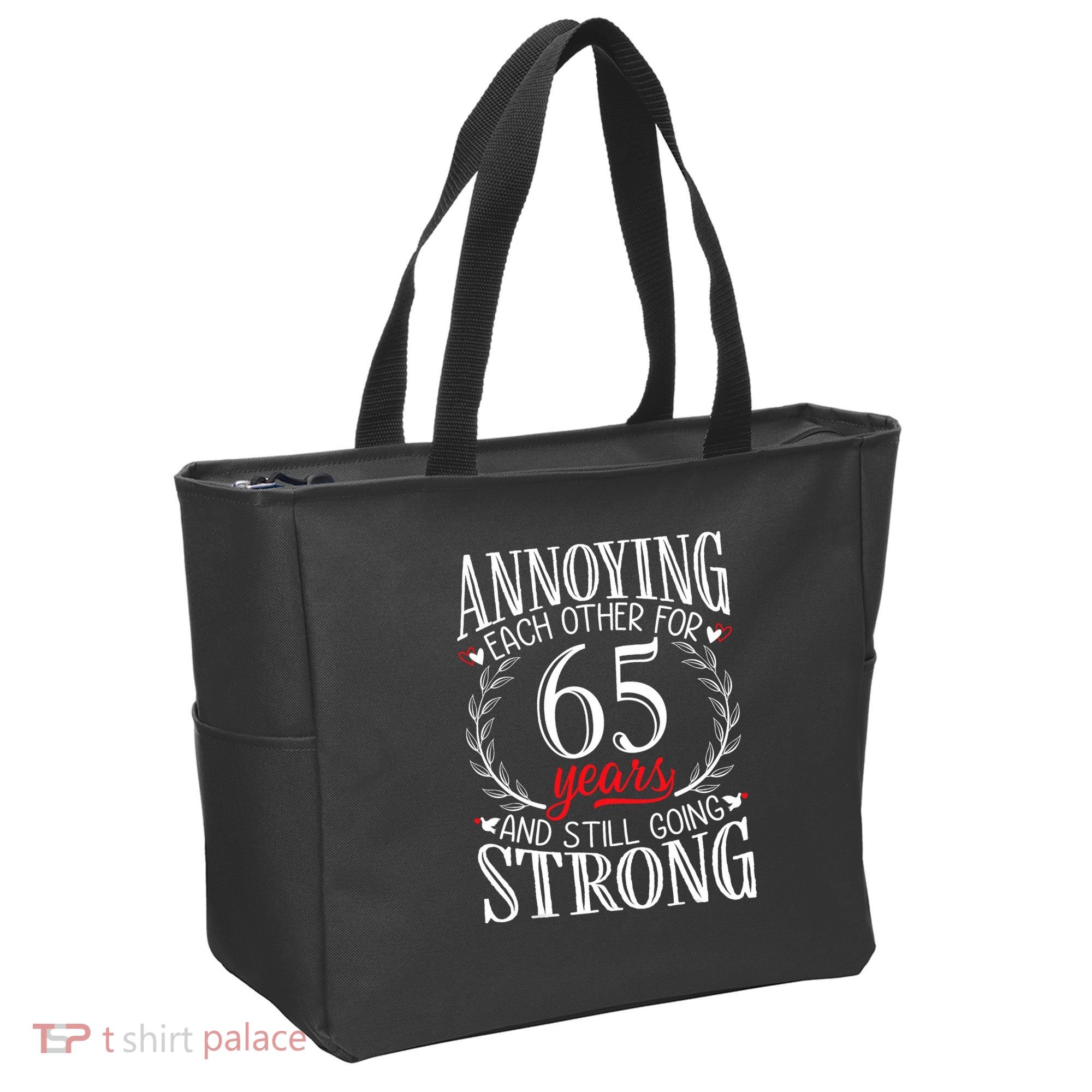 Annoying Each Other For 65 Years 65th Wedding Anniversary Tote Bag