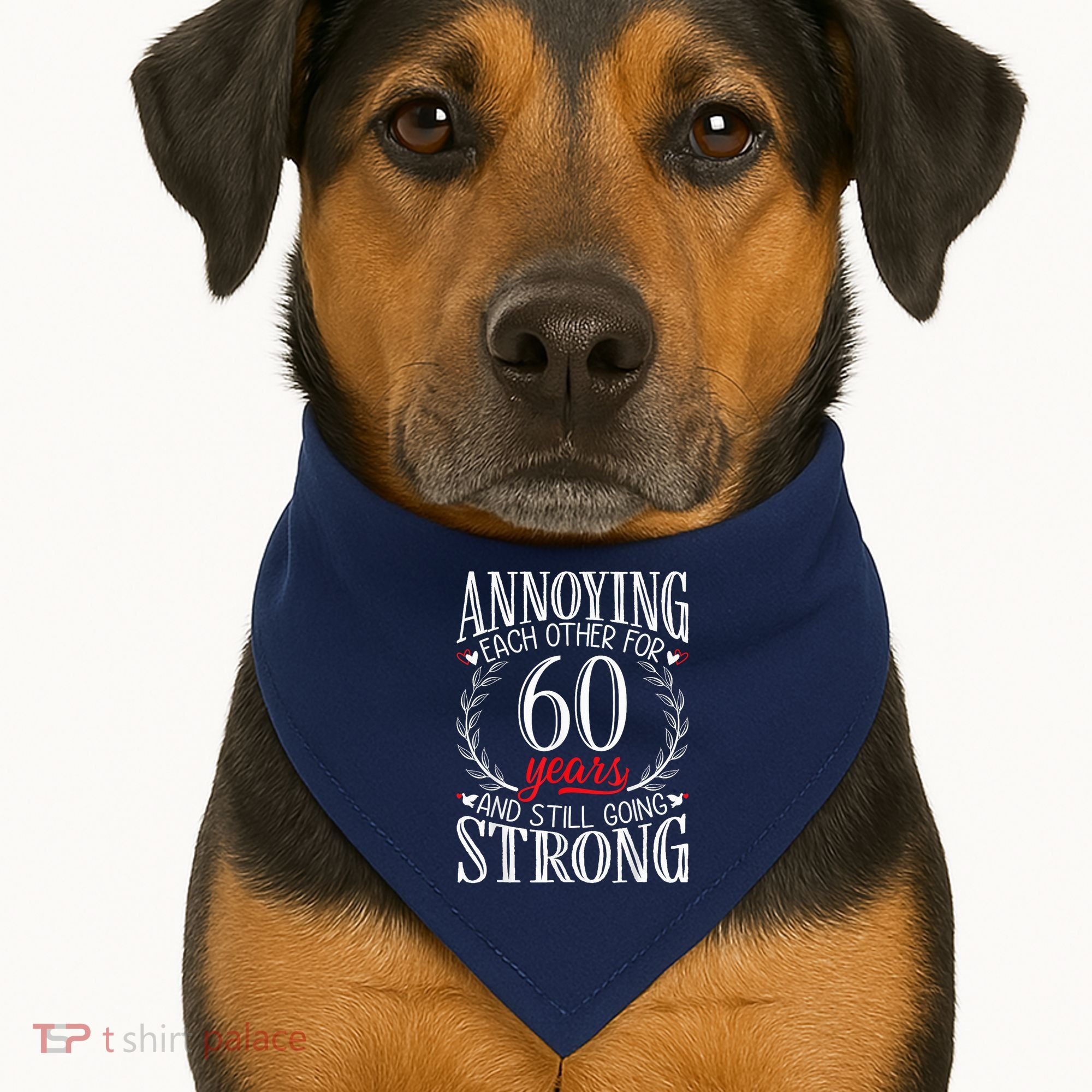 Annoying Each Other For 60 Years - 60th Wedding Anniversary USA-Made Doggie Bandana
