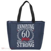 Annoying Each Other For 60 Years - 60th Wedding Anniversary Tote Bag thumb 0