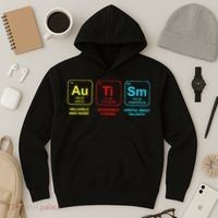Autism Elements Periodic Table Awareness ASD Hoodie thumb 3