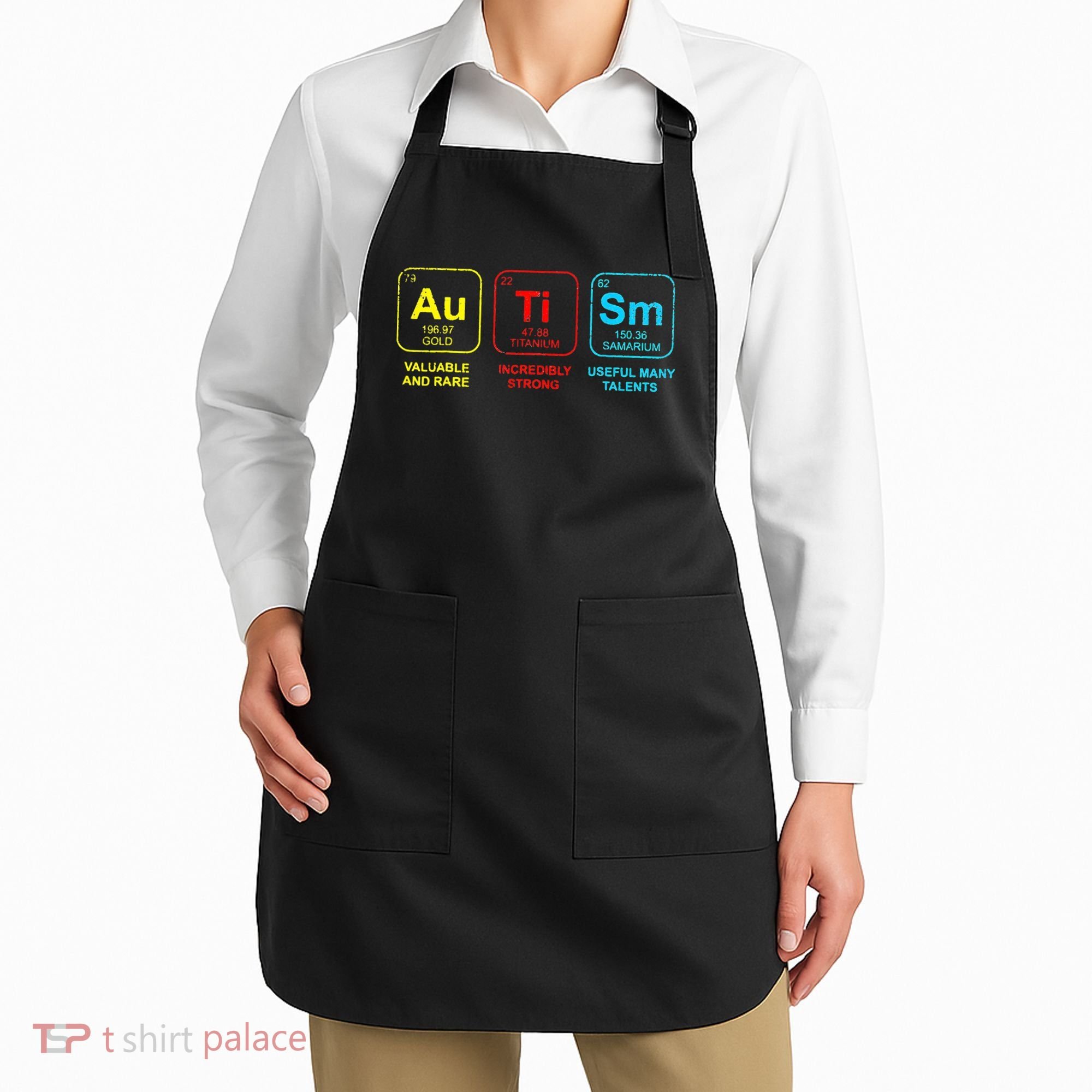 Autism Elements Periodic Table Awareness ASD Apron