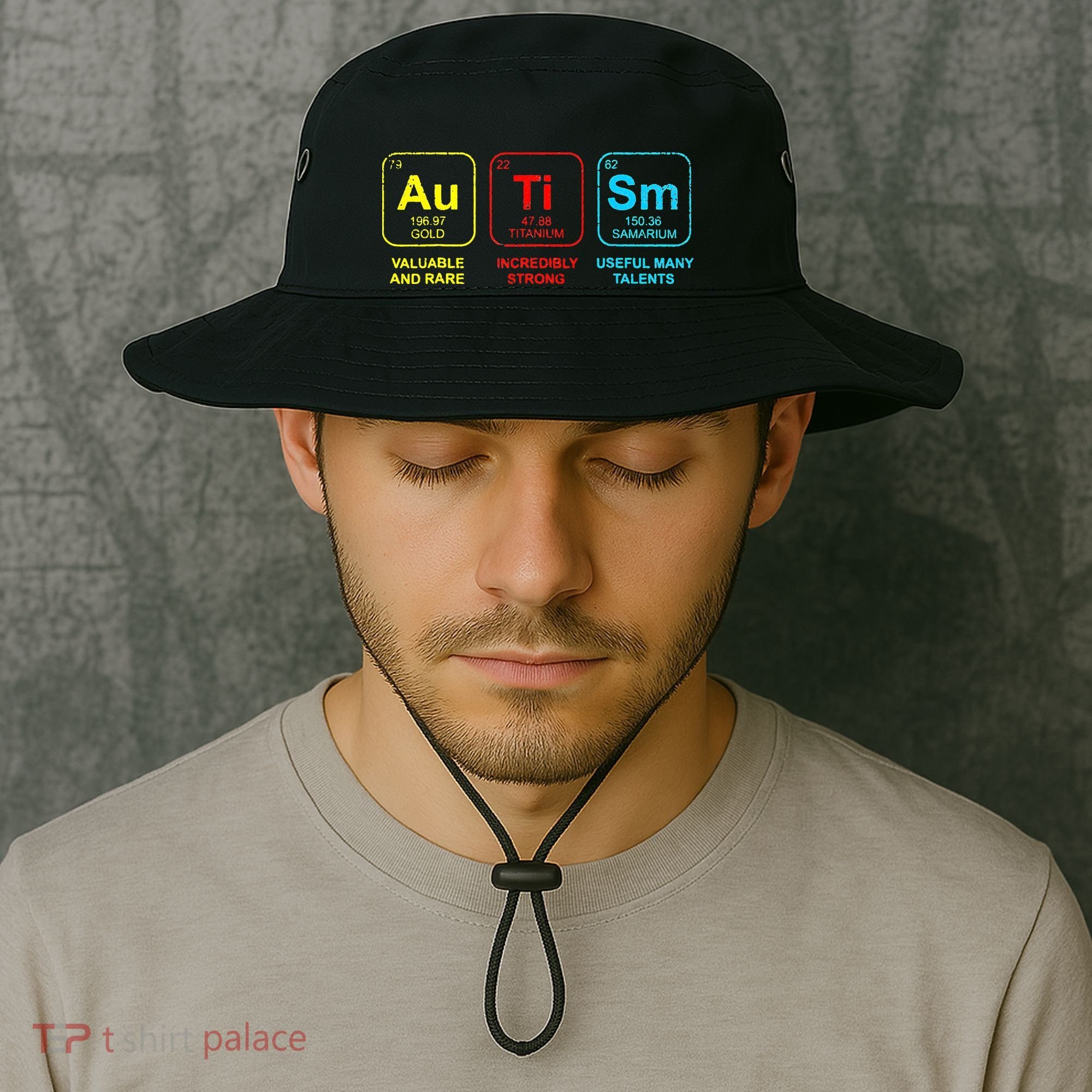 Autism Elements Periodic Table Awareness ASD Bucket Hat