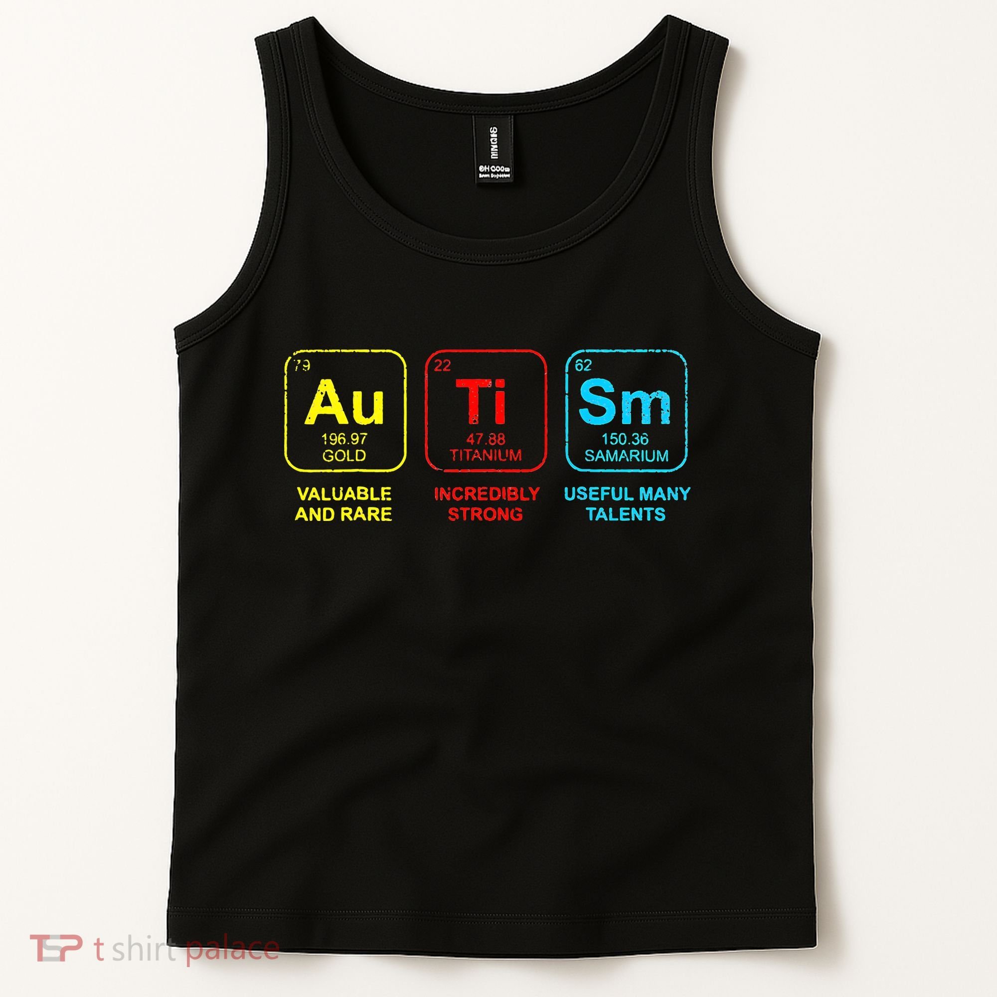 Autism Elements Periodic Table Awareness ASD Tank Top