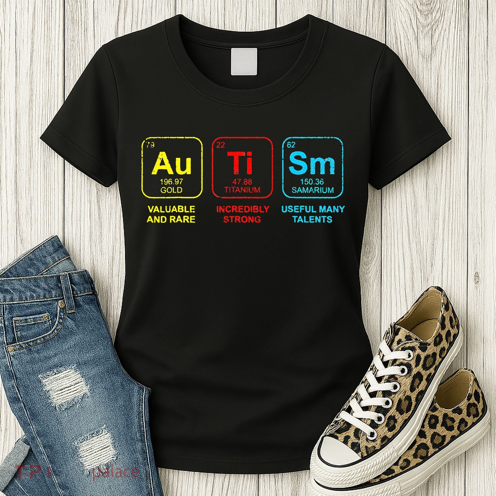 Autism Elements Periodic Table Awareness ASD Women's T-Shirt
