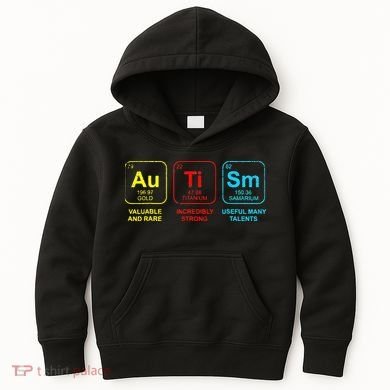 Autism Elements Periodic Table Awareness ASD Kids Hoodie