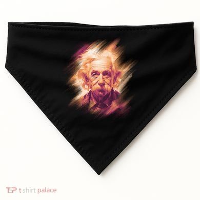 Albert Einstein Portrait USA-Made Doggie Bandana