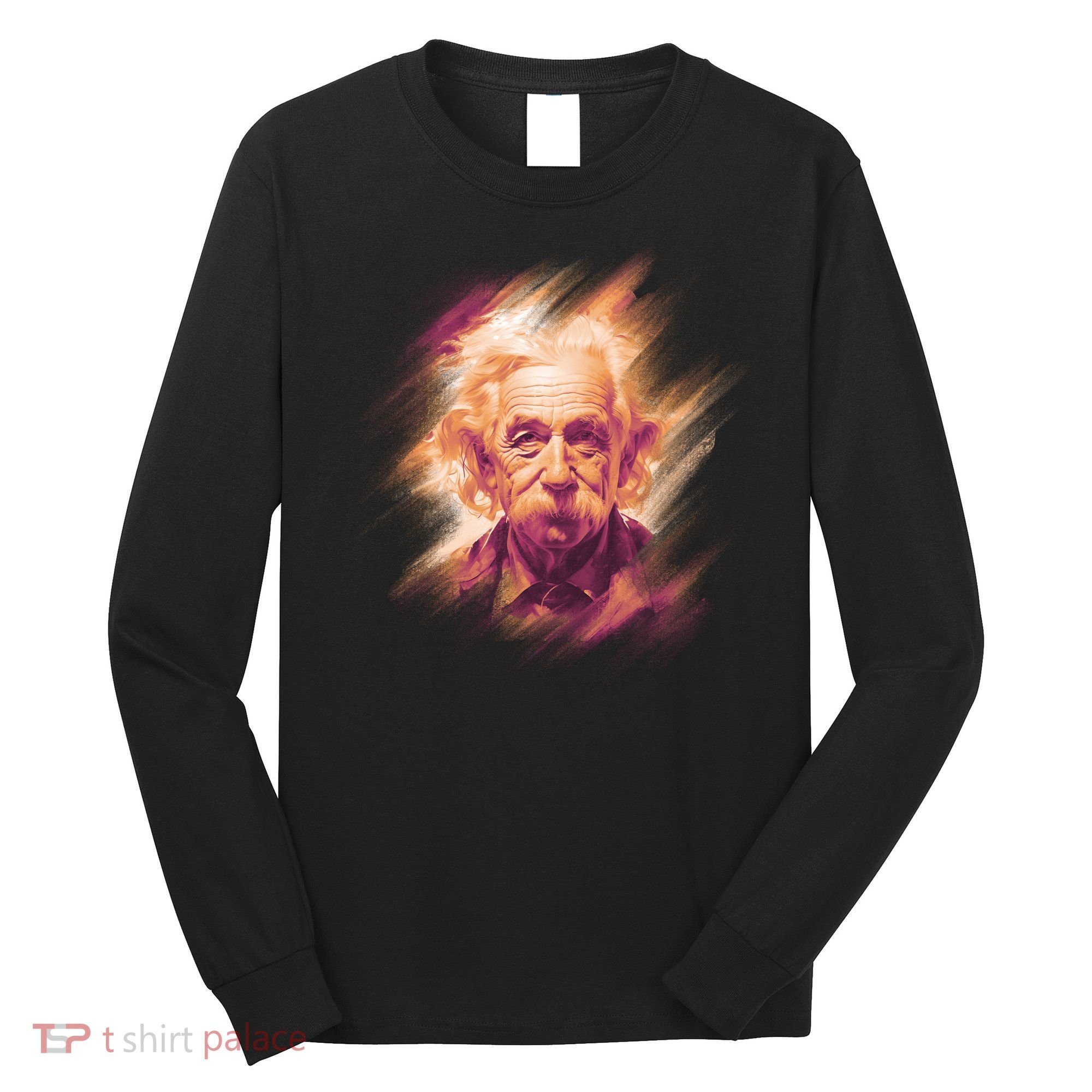 Albert Einstein Portrait Long Sleeve Shirt