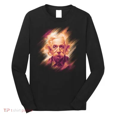 Albert Einstein Portrait Long Sleeve Shirt