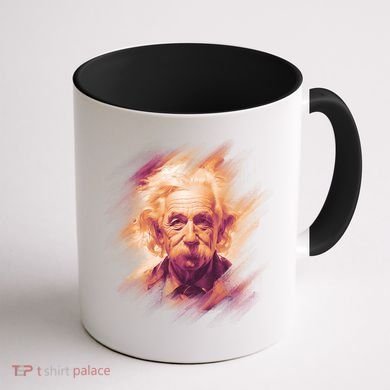 Albert Einstein Portrait Coffee Mug back