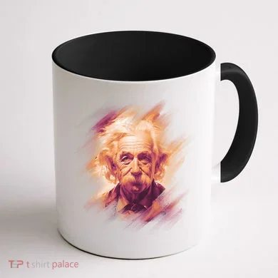 Albert Einstein Portrait Coffee Mug back