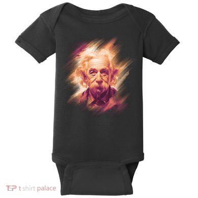 Albert Einstein Portrait Baby Bodysuit
