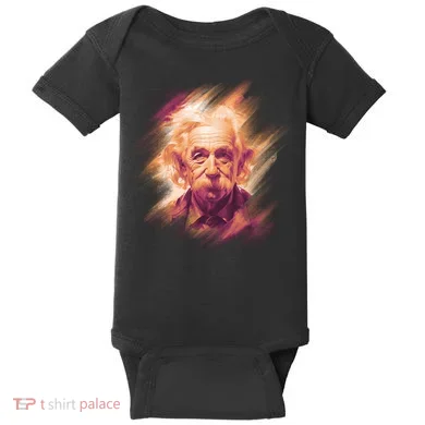 Albert Einstein Portrait Baby Bodysuit