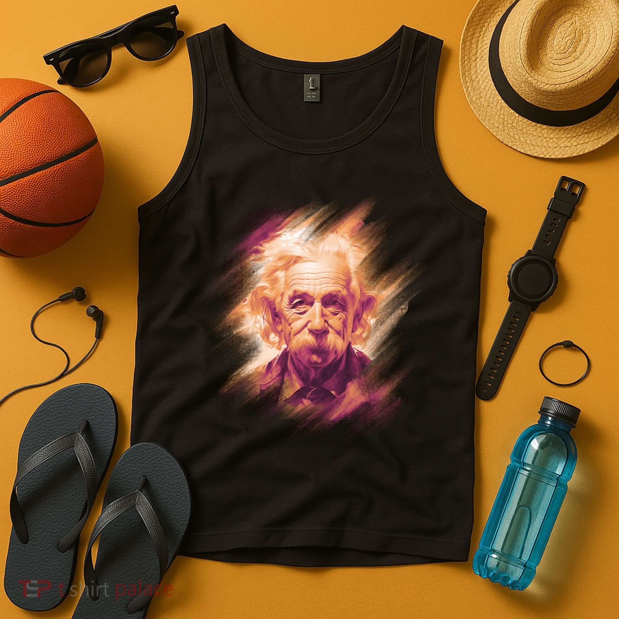 Albert Einstein Portrait Tank Top