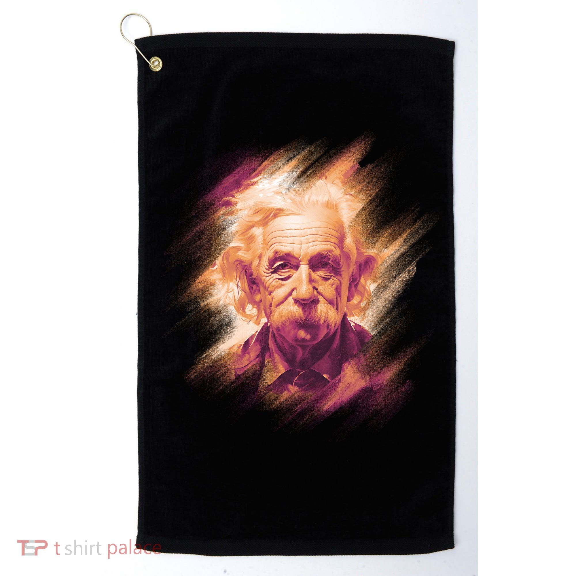 Albert Einstein Portrait Golf Towel