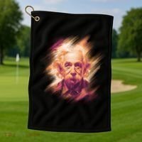 Albert Einstein Portrait Golf Towel thumb 1